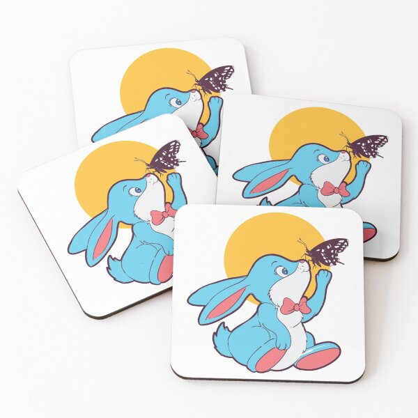 Item preview, Cute Blue Bunny Playing With A Butterfly    designed and sold by DobbinsStoree.