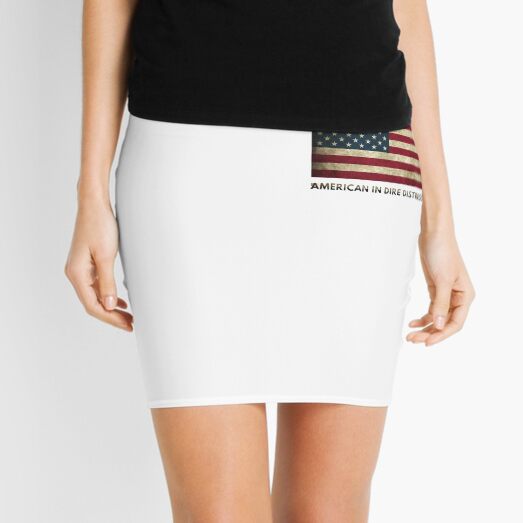 Item preview, UPSIDE DOWN AMERICAN FLAG Distress Rebel Black On White     designed and sold by RachelsApparel.