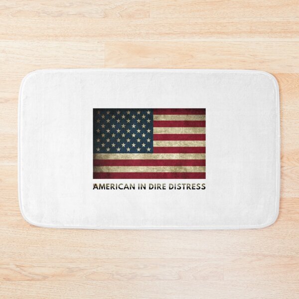 Item preview, UPSIDE DOWN AMERICAN FLAG Distress Rebel Black On White     designed and sold by RachelsApparel.