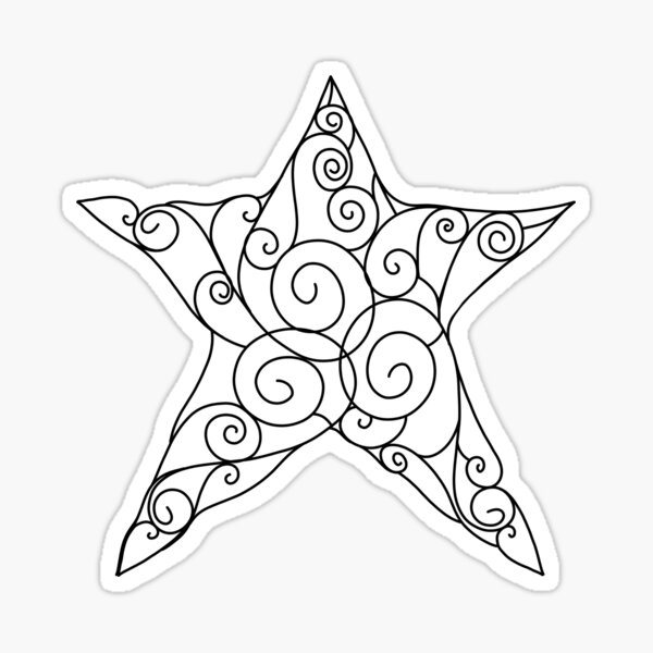 "Tangled Star" Sticker for Sale by lezell Redbubble