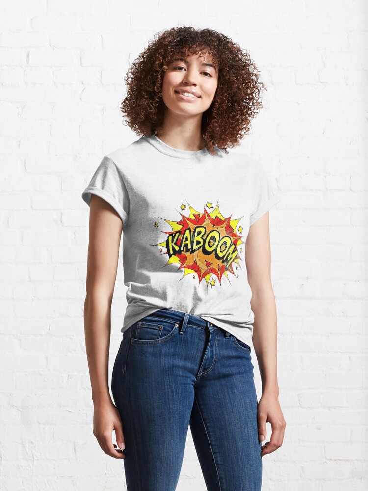 KABOOM COMIC BOOK STYLE ON TRANSPARENT BACKGROUND Classic T Shirt for Sale by DobbinsStoree Redbubble