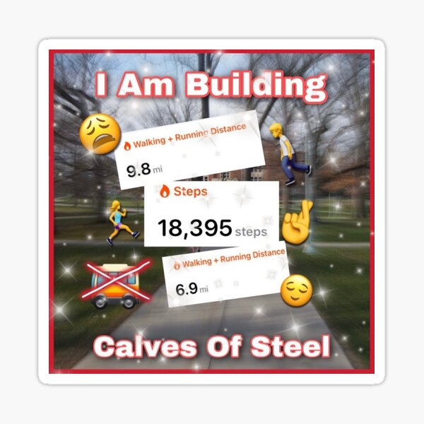 "Calves Of Steel" Sticker for Sale by msuaffirmations Redbubble