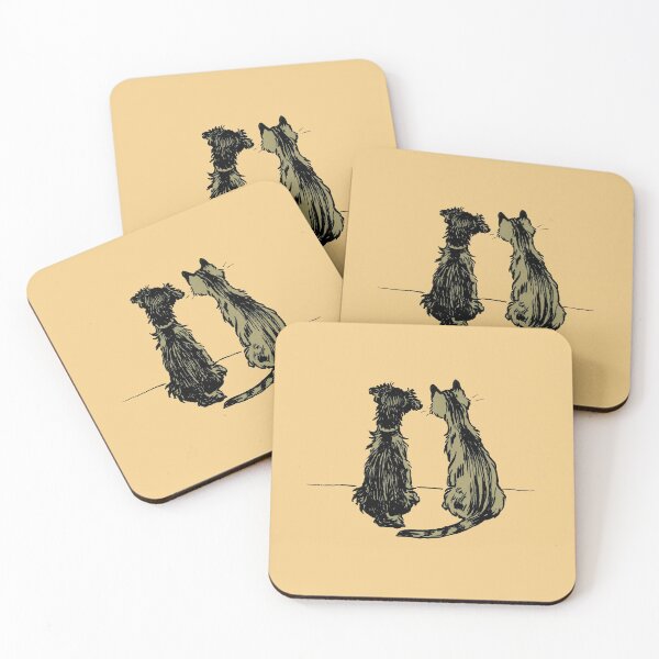 Item preview, Happy Together: Cecil Aldin cat and dog designed and sold by ebrawne.