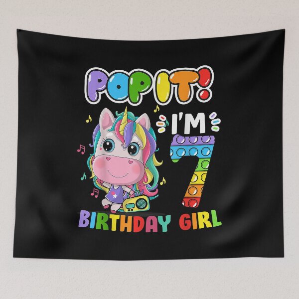 Item preview,  Im Years Old 7th Birthday Unicorn Girls Pop Fidget designed and sold by bonytmrz.