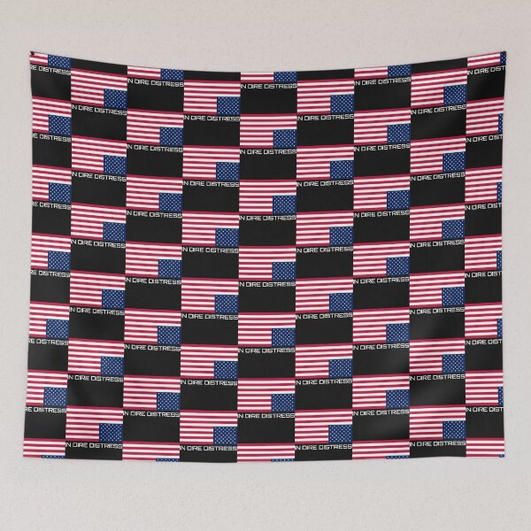 Item preview, UPSIDE DOWN AMERICAN FLAG Distress-in dire distress   designed and sold by RachelsApparel.