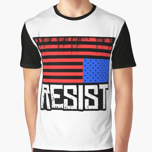 Item preview, Upside Down Flag USA American Black And White Red Blue Red Resist Distressed   designed and sold by RachelsApparel.
