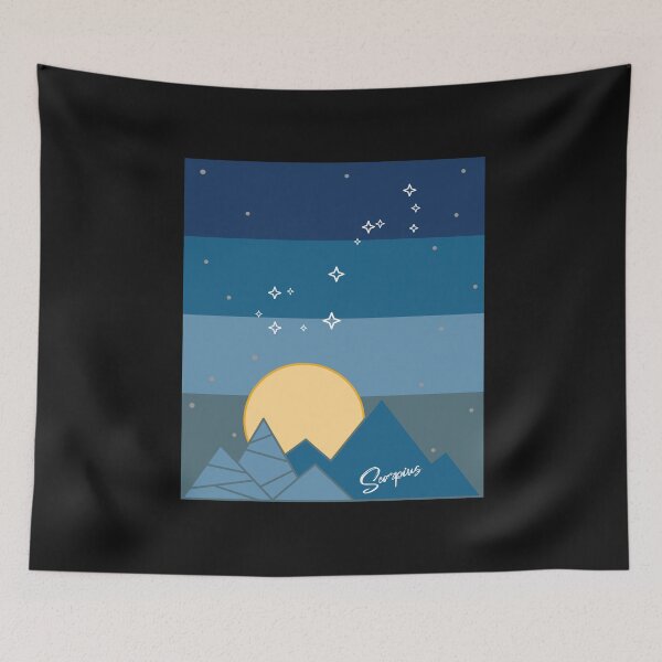 Item preview, Scorpius, The Zodiac Constellation Geometric Design designed and sold by koonam.