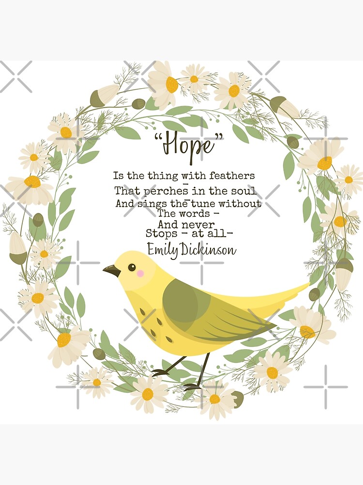 Emily Dickinson Hope Poem Poster For Sale By Dollfacedesign Redbubble