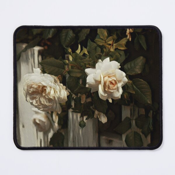 Item preview, White Roses Pouring over the Fence designed and sold by NearScapes.