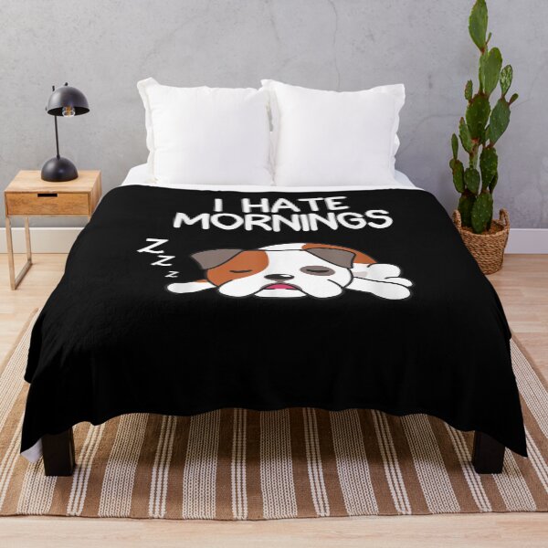 Item preview, Hate Mornings Funny Sleeping Dog Dream Sleep Late Riser designed and sold by sandyq55.