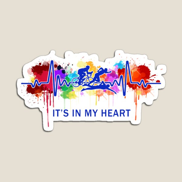 Item preview,  It is in my heart, watercolor heartbeat Triathlon designed and sold by Thanhminh99.