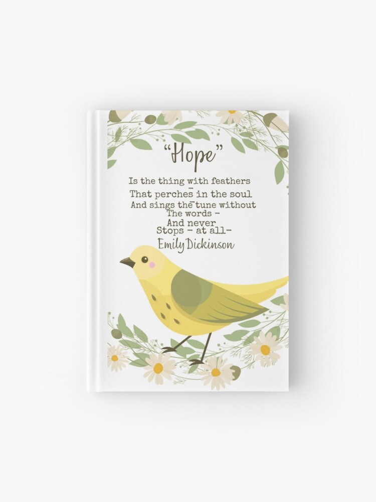 Thumbnail 1 of 3, Journal, Emily Dickinson Hope Poem designed and sold by Dollfacedesign.