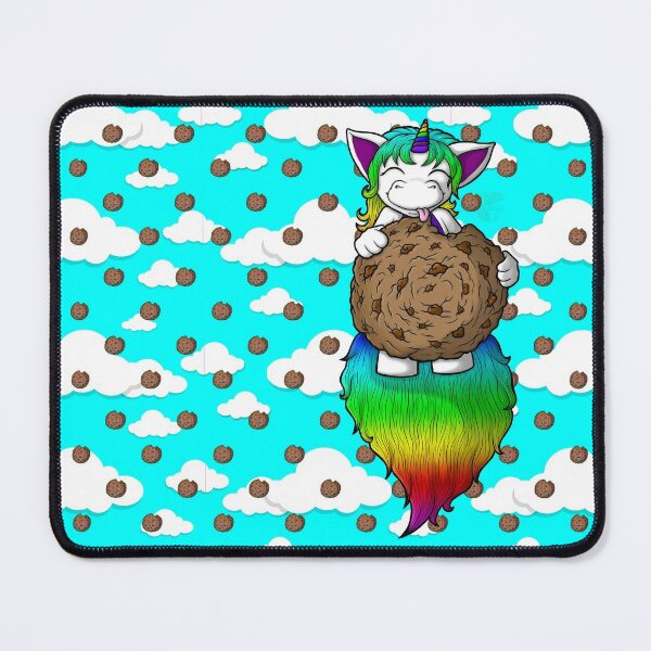 Cookie Derpicorn: Rainbow & Chocolate Chip Mouse Pad