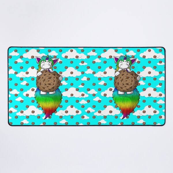 Cookie Derpicorn: Rainbow & Chocolate Chip Desk Mat
