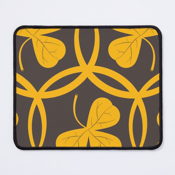 Item preview, Yellow Shamrock Leaf Pattern on Grey Background designed and sold by DKdesigns27.