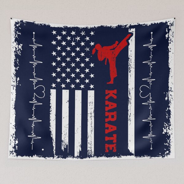 Item preview, Bandera de Karate USA designed and sold by ChuckyStore79.