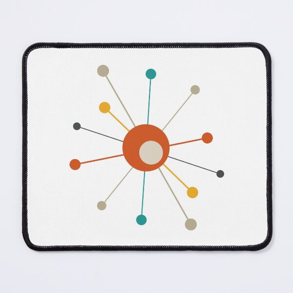 Item preview, Atomic Era Red Orange Turquoise Starburst designed and sold by Orchard Berry.