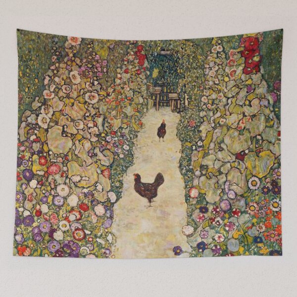 Item preview, Garden Path with Chickens, 1916, Burned at Schloss Immendorf in 1945 designed and sold by angelafor.