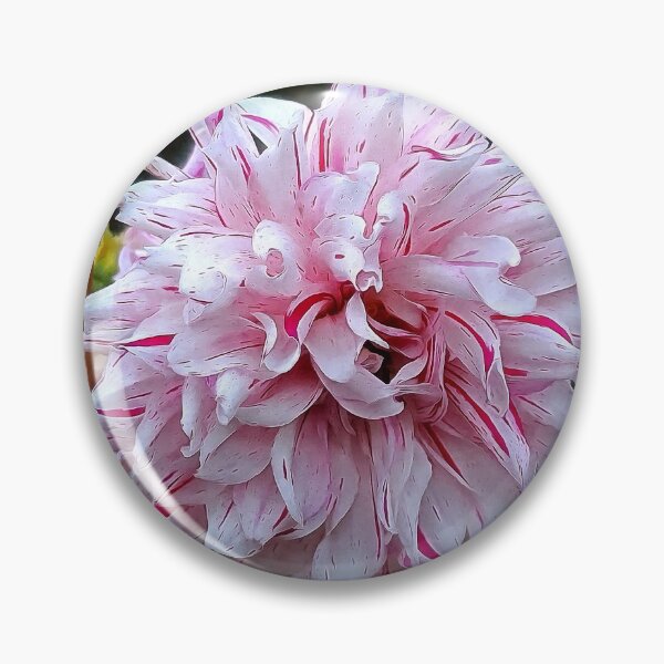 Item preview, Red and White Candy Cane Striped Dahlia designed and sold by SeaChangeDesign.