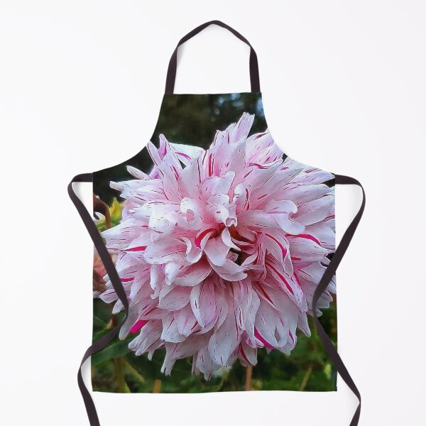 Item preview, Red and White Candy Cane Striped Dahlia designed and sold by SeaChangeDesign.