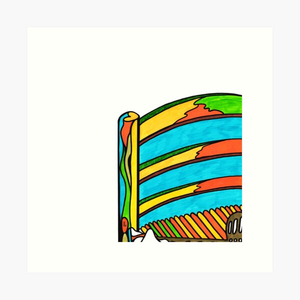 'Sunrise Chair' inspired by Van Gogh's 'Vincent's Chair with his Pipe' Art Print