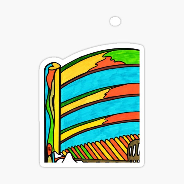 'Sunrise Chair' inspired by Van Gogh's 'Vincent's Chair with his Pipe' Sticker