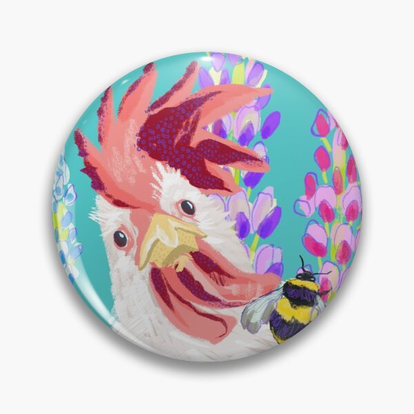 Item preview, Rooster in lupines garden designed and sold by orangerinka.