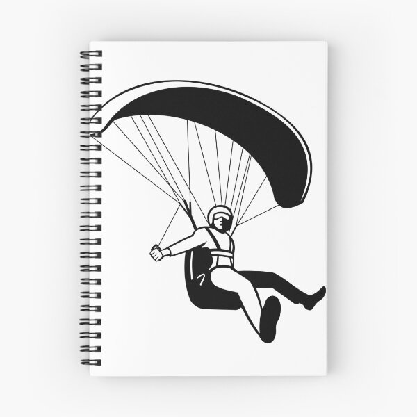 Item preview, Pilot Flying Paraglider Paragliding Mascot Black and White Retro  designed and sold by patrimonio.