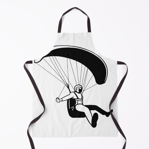 Item preview, Pilot Flying Paraglider Paragliding Mascot Black and White Retro designed and sold by patrimonio.