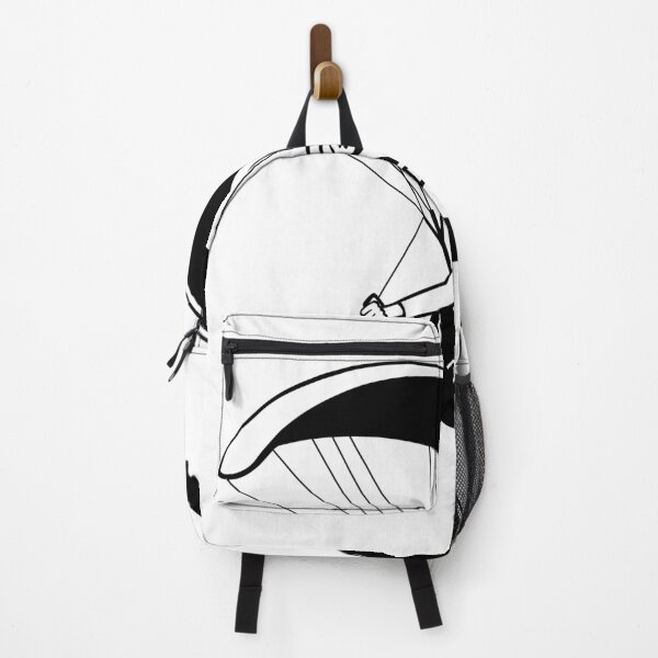Item preview, Pilot Flying Paraglider Paragliding Mascot Black and White Retro designed and sold by patrimonio.