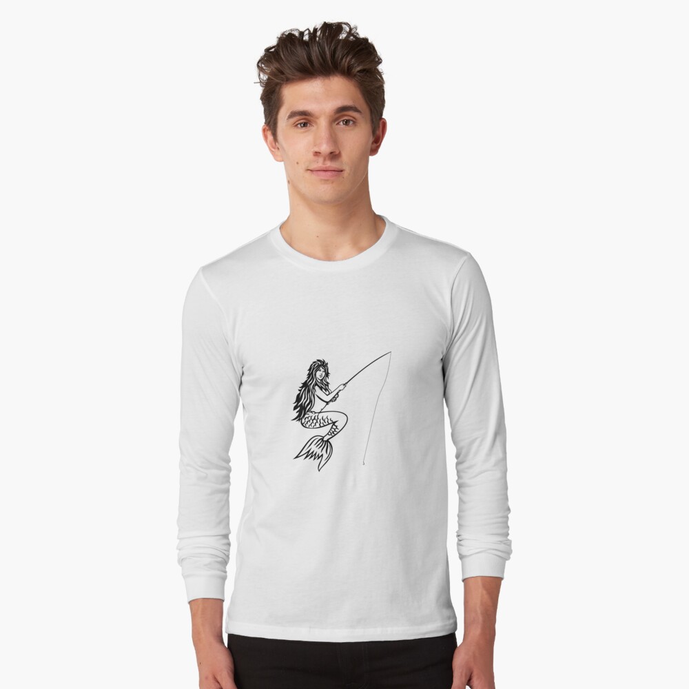 Mermaid or Siren with Fishing Rod and Reel Fly Fishing Mascot - UpLabs
