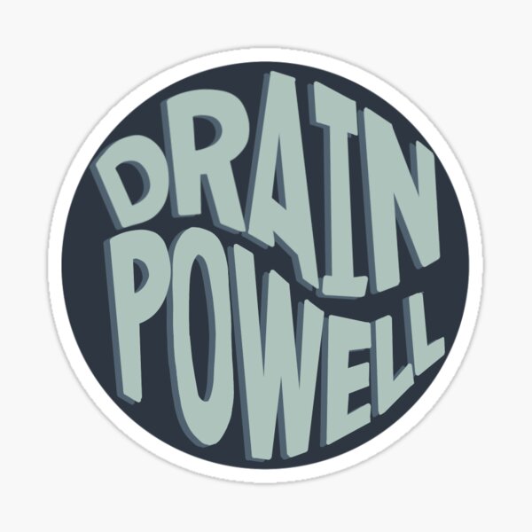 Item preview, DRAIN POWELL BLUE CIRCLE STICKER  designed and sold by DrainPowell.