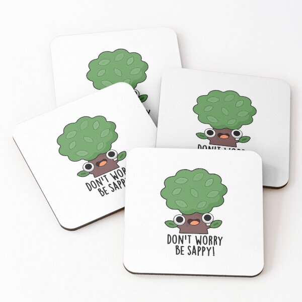 Item preview, Don't Worry Be Sappy Funny Tree Puns  designed and sold by punnybone.
