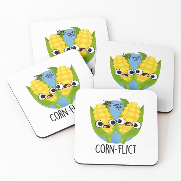 Item preview, Corn-flict Funny Corn Puns  designed and sold by punnybone.
