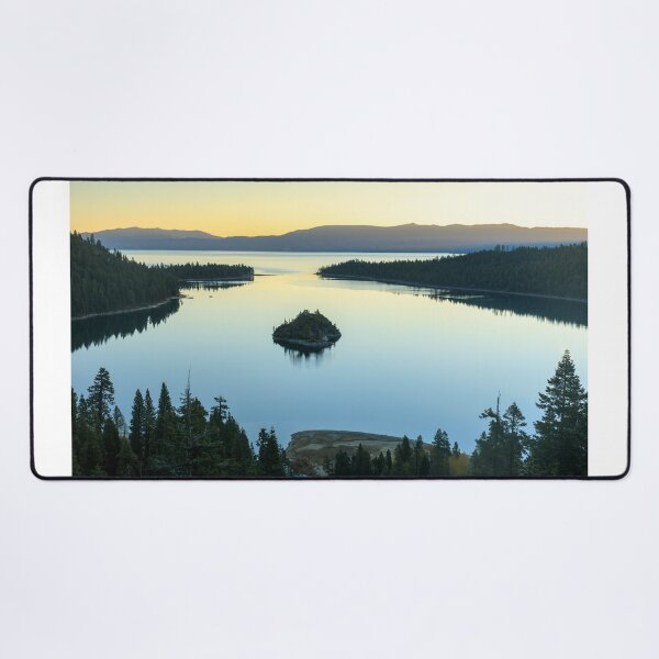 Item preview, Dawn over Emerald Bay and Fannette Island in South Lake Tahoe designed and sold by yhelfman.
