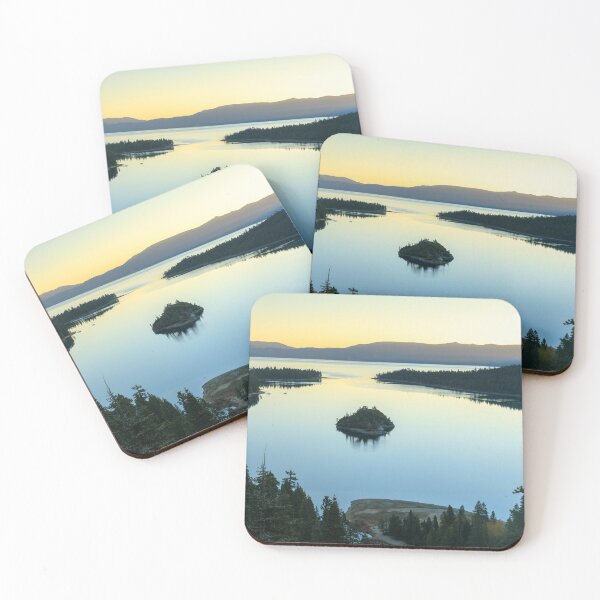 Item preview, Dawn over Emerald Bay and Fannette Island in South Lake Tahoe designed and sold by yhelfman.