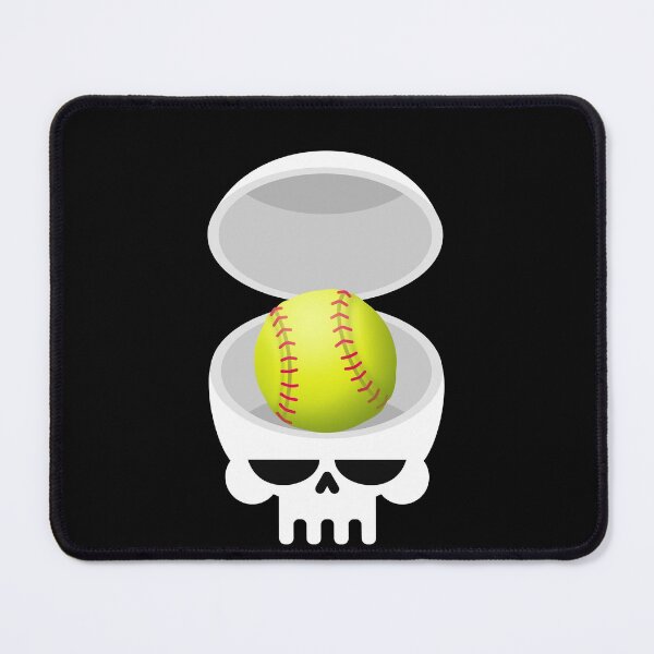 Item preview, Skull with Softball brain - Softball Halloween Costume designed and sold by CaitU.