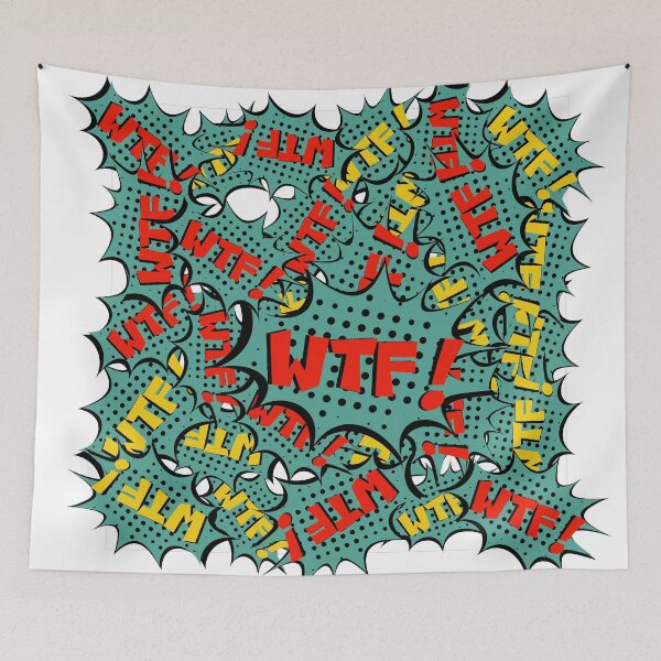 Item preview, WTF! Comic Book Style speech bubble text with halftone background designed and sold by urbanbuzzz.