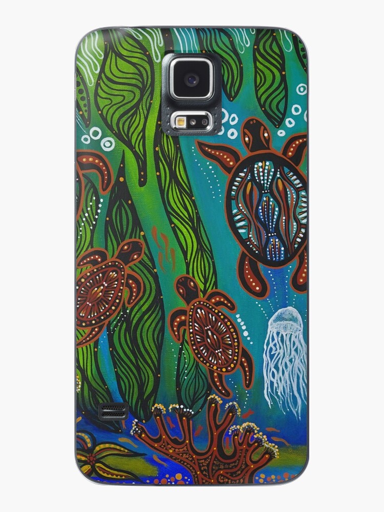 Thumbnail 1 of 2, Samsung Galaxy Phone Case, Sea Turtle (Saltwater Dreaming) Native Creations designed and sold by NativeCreations.