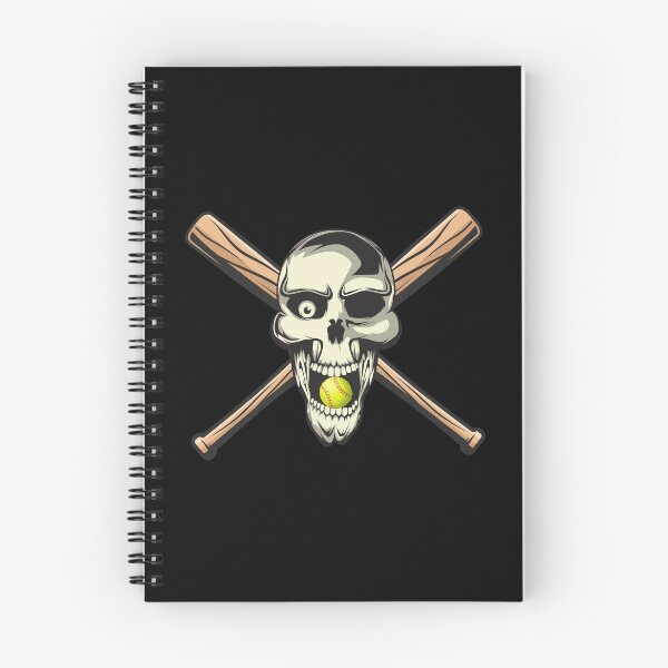 Item preview, Pirate Skull with Softball and bats - Softball Halloween Costume designed and sold by CaitU.