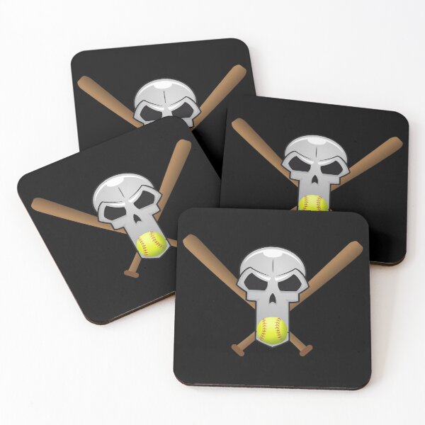 Item preview, Pirate Skull with Softball in mouth and bats - Softball Halloween Costume designed and sold by CaitU.