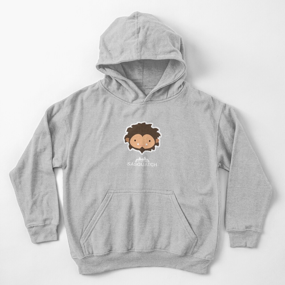 Sneaky Sasquatch Head Kids Pullover Hoodie