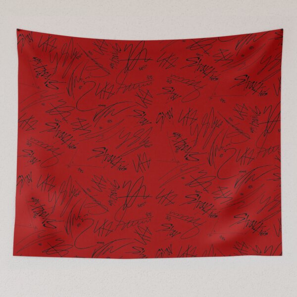 Item preview, Stray Kids SKZ Logos and Autographs Scribble Pattern designed and sold by randomkfandom.