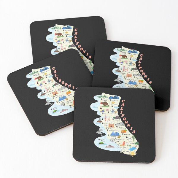 Item preview, California Map Fun Graphic designed and sold by TarahHimanga.