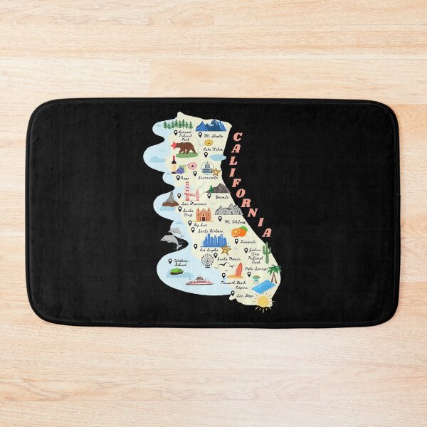 Item preview, California Map Fun Graphic designed and sold by TarahHimanga.
