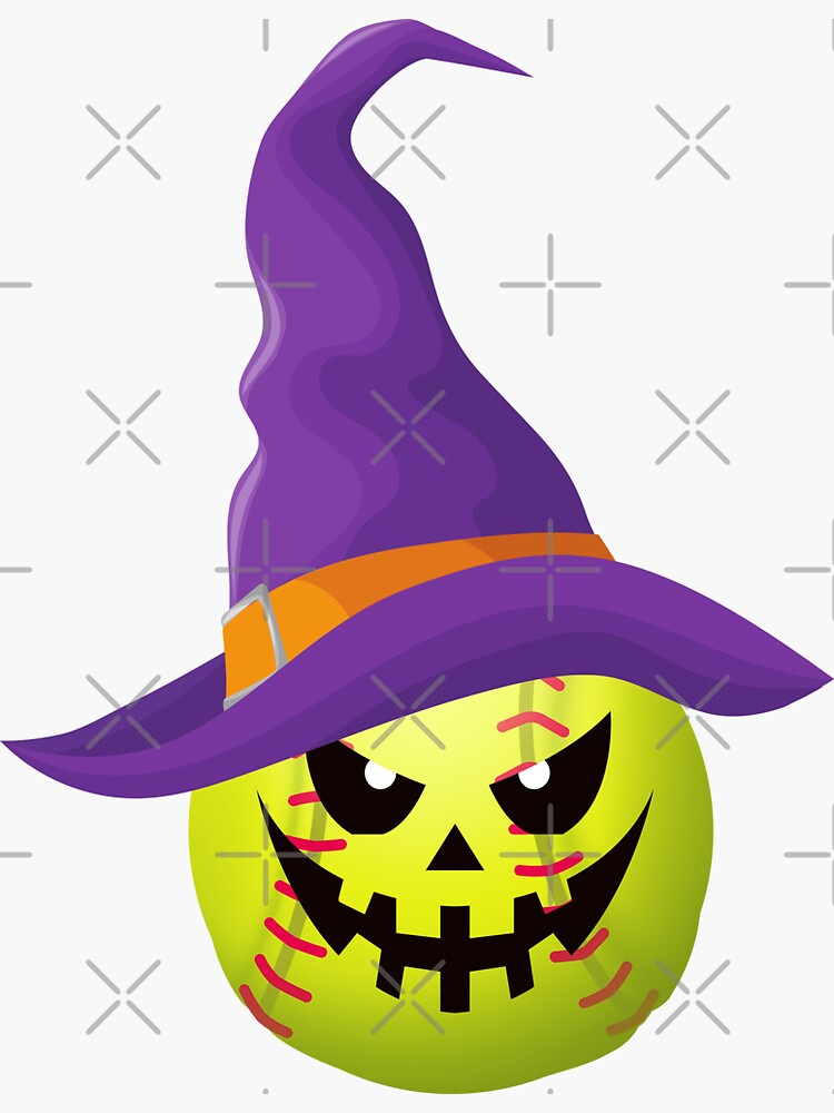 "Softball Witch Softball Halloween Costume" Sticker for Sale by CaitU