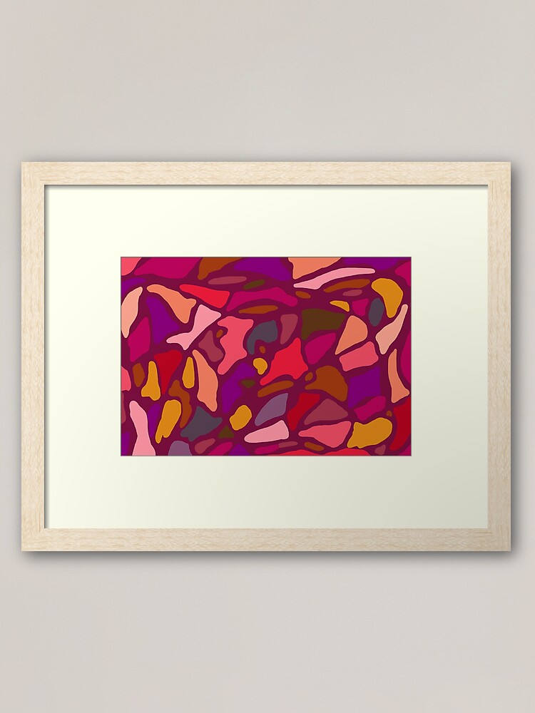 Alternate view of Warm Colours Abstract Design Framed Art Print