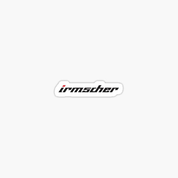 Irmscher 3D Sticker Badge Sticker Black/Chrome Background 