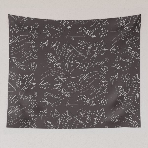 Item preview, Stray Kids SKZ Logos and Autographs Scribble Pattern designed and sold by randomkfandom.