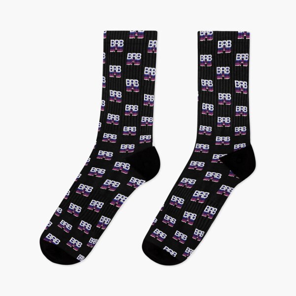Item preview, BRB pink purple blue retro aesthetic modern typography designed and sold by Fashionmonger.